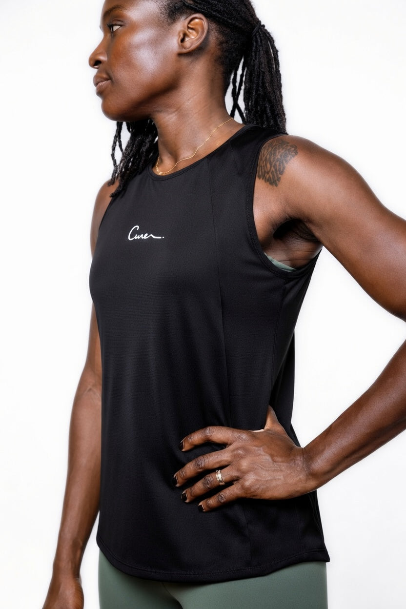 Cure Black Tank Cure Fitness
